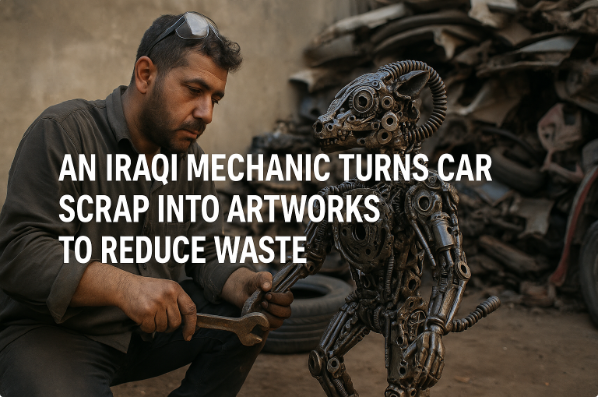 An Iraqi Mechanic Turns Car Scrap into Artworks to Reduce Waste